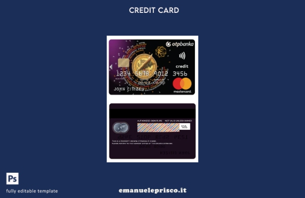 stile verificato Croazia OTP banka Mastercard Modello di carta di addebito stand